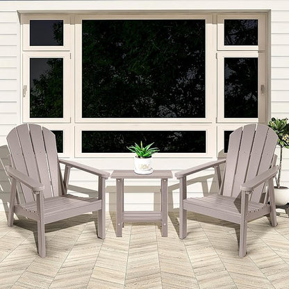 Adirondack Chair Set of 4, HDPE All Weather Adirondack Chairs, Fire Pit Chairs, Patio Chairs, Lawn Chairs. Perfect for Porch, Patio, Poolside, Deck.