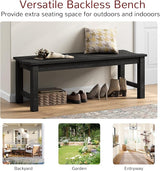 Stoog Outdoor Benches Set of 2, 2-Person Backless Patio Bench, All-Weather HIPS Garden Bench, Never Rot or Fade - Photo 9