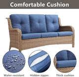 Rilyson Patio Furniture Swivel Chairs Set - 5 Piece Wicker Rattan Outdoor Sectional Conversation Sets with 2 Rocking - Photo 3