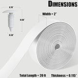 Vinyl Straps for Patio Chair Repair Kit 2'' Wide 20 Ft Long Replacement Straps + 20 Free Rivets for Outdoor Lawn - Photo 3