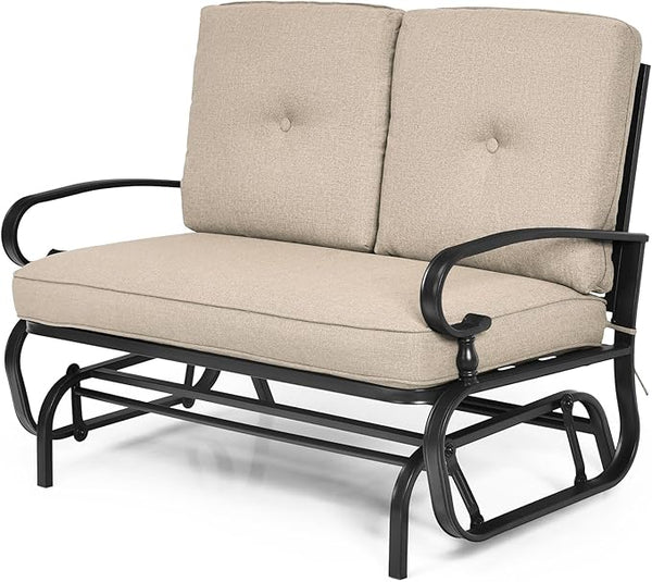 Tangkula Outdoor Swing Glider Chair, Patio Glider Bench for 2 Persons - Photo 1