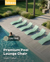 Pre-Assembled Folding in-Pool Lounge Chair, HDPE Outdoor Chaise Lounge with Cup Holder, Pool Lounge Chair for Poolside - Photo 9