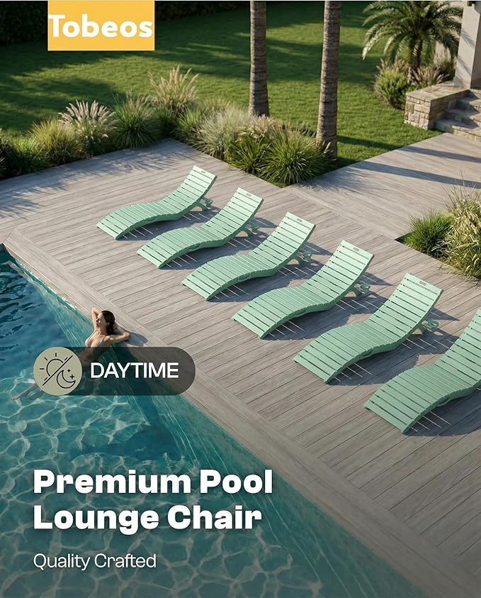 Pre-Assembled Folding in-Pool Lounge Chair, HDPE Outdoor Chaise Lounge with Cup Holder, Pool Lounge Chair for Poolside - Photo 9