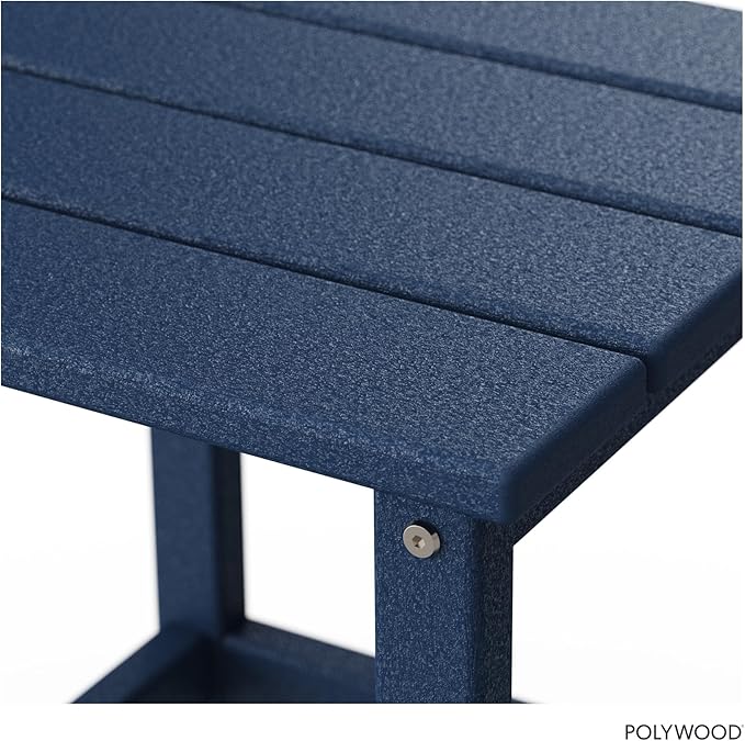 Polywood Long Island Side Table, 15.13in. x 14.75in. x 18in, Navy