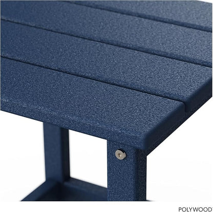Polywood Long Island Side Table, 15.13in. x 14.75in. x 18in, Navy