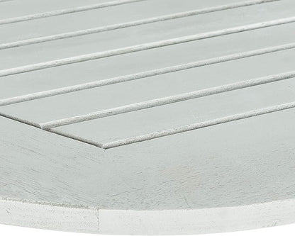 SAFAVIEH Outdoor Patio Furniture Collection – Owens Grey Wash Balcony Hanging Half Table, Eucalyptus Wood Outdoor Accent Table, Space-Saving Design (PAT7045B)