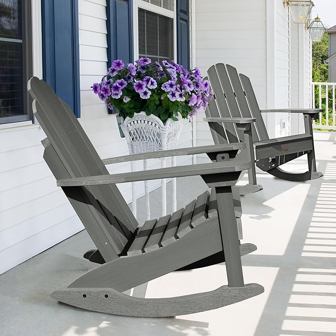 highwood Classic Westport Adirondack Rocking Chair, Coastal Teak