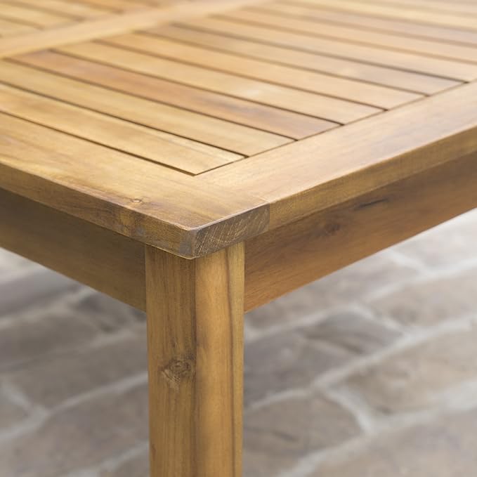 Christopher Knight Home Perla Outdoor Acacia Wood Coffee Table, Teak Finish ,Brown - Photo 6