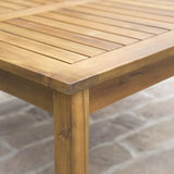 Christopher Knight Home Perla Outdoor Acacia Wood Coffee Table, Teak Finish ,Brown - Photo 6