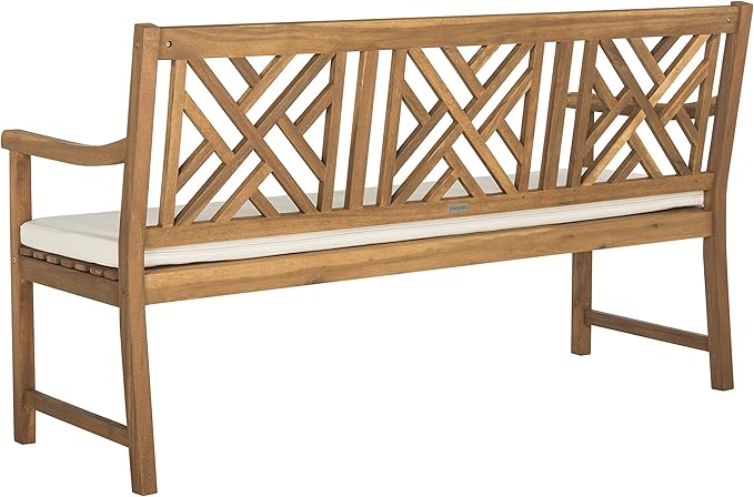 Safavieh PAT6738A Outdoor Collection Bradbury 3 Seat Bench