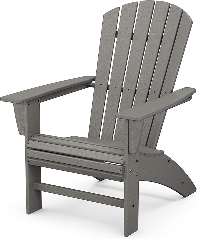 POLYWOOD Nautical 3-Piece Curveback Adirondack Chair Set with Side Table - Photo 3