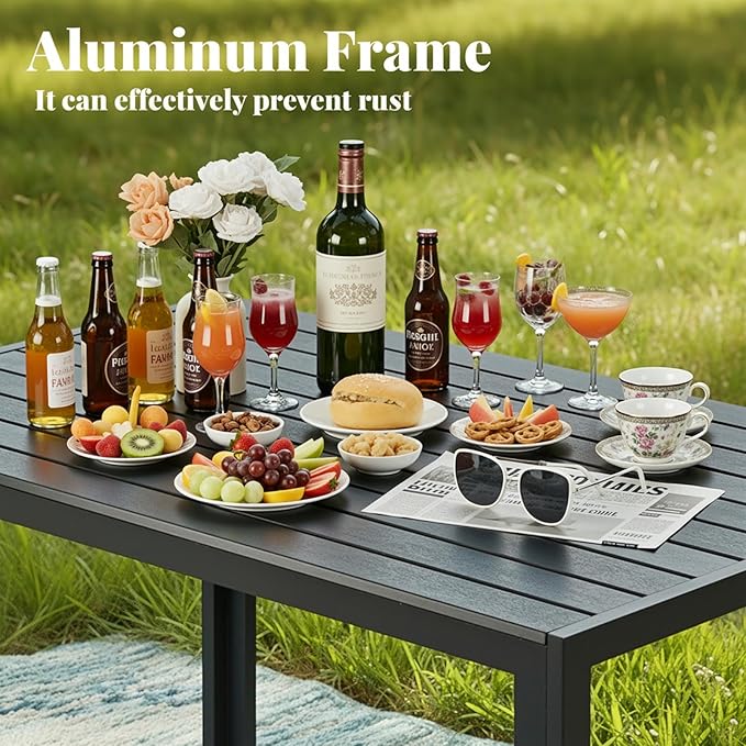 LIFERUN Outdoor Patio Table for 4-6 Person - Photo 4