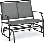 Giantex Patio Glider Benches for Outside, Swing Glider Chair with Steel Frame, 400 LBS Capacity, Patio Swing Rocker - Photo 1