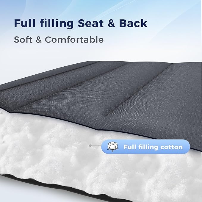 MAISON ARTS Oversized XXL Padded Zero Gravity Chair Set of 2, 30" Wide Seat Foldable Patio Recliner - Photo 7