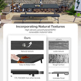 6 Foot Folding Bench, Portable Plastic Folding Bench Seat, Foldable Seat for Indoor Outdoor Picnic Camping Dining - Photo 4