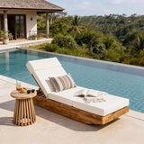 Christopher Knight Home Maril Acacia Wood Chaise Lounge Chair Outdoor, Adjustable Backrest Sun Lounger Recliner - Photo 1