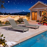 PURPLE LEAF Patio Chaise Lounge Rattan Chair Outdoor Pool Adjustable Recliner Wicker Lounger for Outside Woven - Photo 9
