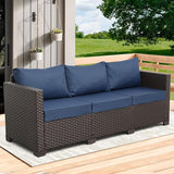 Rattaner 3-Seat Patio Wicker Sofa - Photo 9