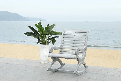 Safavieh PAT7016A Outdoor Collection Sonora Ash Grey Rocking Chair