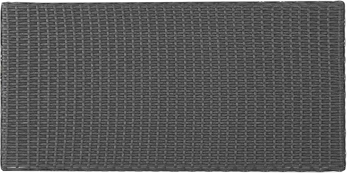 Christopher Knight Home Justin Outdoor Wicker Coffee Table, Gray, Black - Photo 5