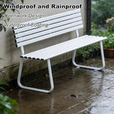 Outdoor Benches Weatherproof, Metal Bench Outdoor, Capable of Carrying 660 lbs, Suitable for Gardens, Parks, lawns - Photo 7