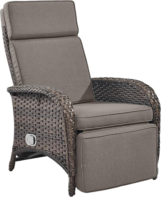 Belord Versatile Outdoor Recliner Chair - Reclining Patio Chair with Adjustable Backrest and Footrest - Photo 1