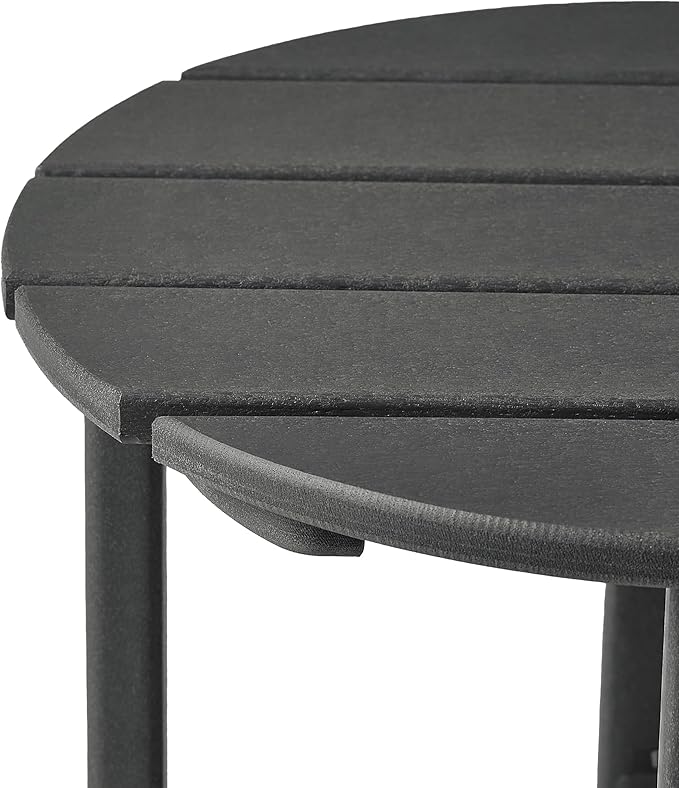 WestinTrends Dylan Adirondack Round Outdoor Side Table, Gray