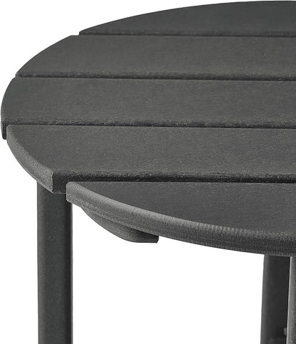 WestinTrends Dylan Adirondack Round Outdoor Side Table, Gray