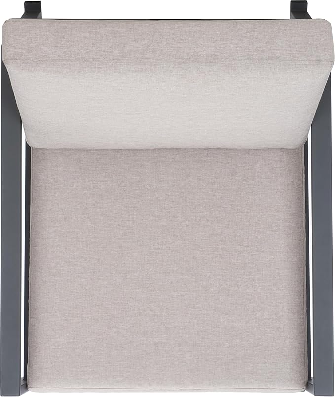 SAFAVIEH Outdoor Collection Cantor Grey/Light Grey Cushion Rocking Chair