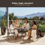 Kinger Home Arden 5-Piece Outdoor Dining Set for 4, Cast Aluminum Patio Furniture, Round Table with Chairs - Photo 8