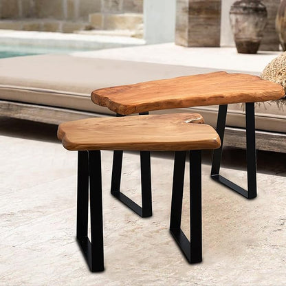 Cedar Root Entryway Bench 28" x 12" x 16"H Rustic Solid Wood Live Edge Natural Accent Coffee Side Table for Living Room Bedroom Outdoor Vintage Garden Foot Stool