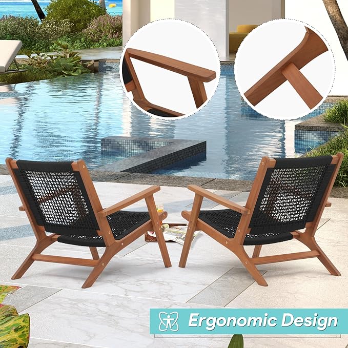 Verano Garden Mid Century Modern Accent Armchair Set of 2 - Photo 2