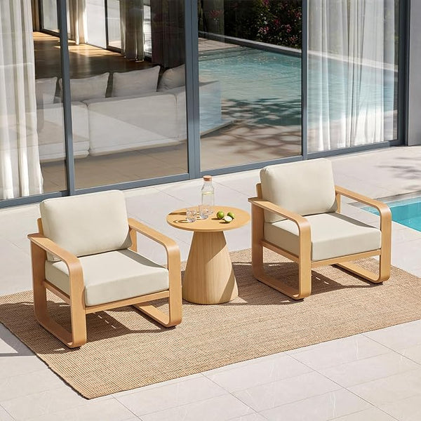 CHITA Outdoor Chairs Set of 2, Outdoor Furniture Set with 6.3in Thick High-Resilient Cushions & 100% Aluminum Frame - Photo 1