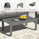 Wisteria Lane Outdoor Furniture Patio Coffee Table, Rectangle Outdoor Coffee Table - Photo 3