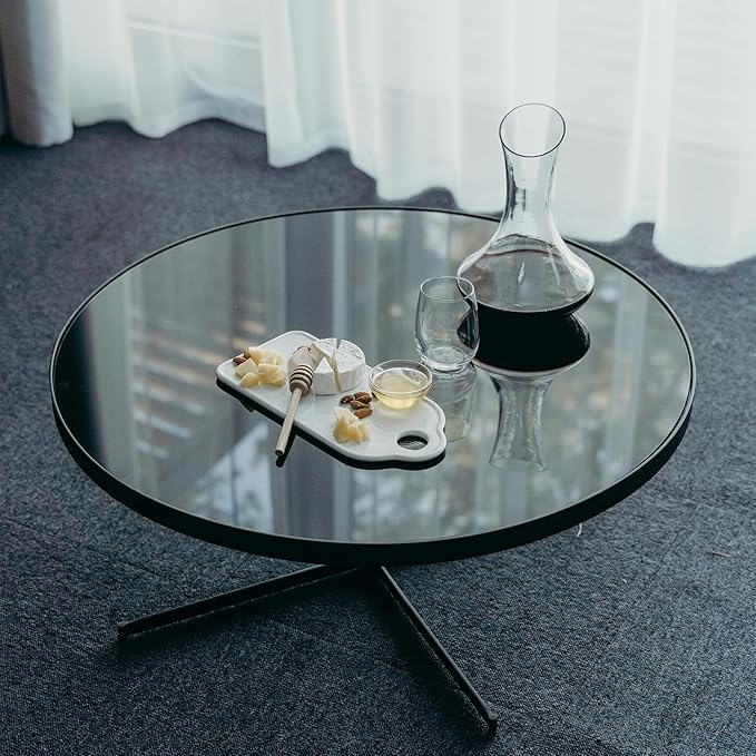 32 inch Round 1/4" Thick Pencil Polished Edge Glass Table Top with 6 Bumpers - Tempered - Photo 8