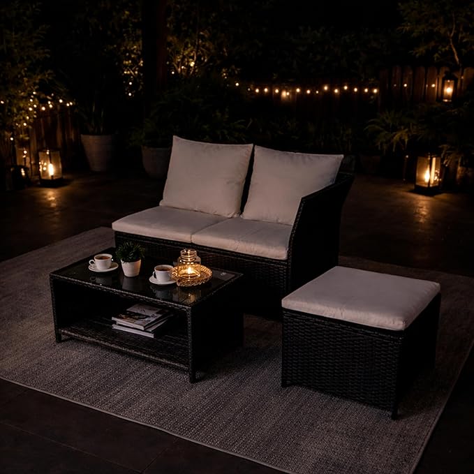 GIANGSUNNY 4 Patio Furniture Set with Storage - Photo 9