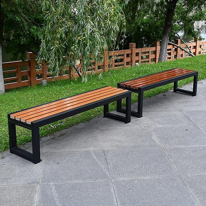 Outdoor Bench, Metal Park Bench Cast Iron Outdoor Benches Front Porch Outdoor Furniture for Patio, Garden Bench, Park, Lawn, Yard (Size : 120cm/47.2in)