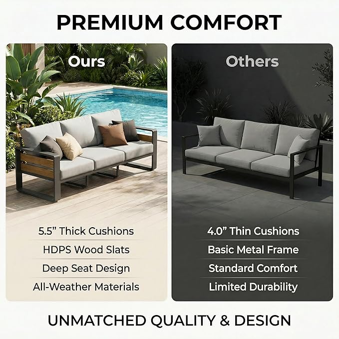 ZANDOR Aluminum Outdoor Patio Furniture Set - Photo 4