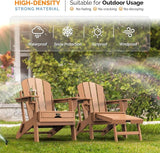 VINGLI Folding Adirondack Chair Set of 2 with Ottoman - Photo 4