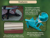 Amish Craftsmanship Made in USA 2FT Heavy Duty Poly Lumber Wood Porch Patio Glider HDPE with No wood fibers Lancaster - Photo 4