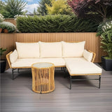 Quarte 3 Pieces Outdoor Patio Wicker Furniture Sets - Photo 1