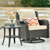 ovios Outdoor Side Table with Tempered Glass Top - Photo 2