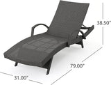 Christopher Knight Home Salem Outdoor Wicker Arm Chaise Lounges, 2-Pcs Set - Photo 4