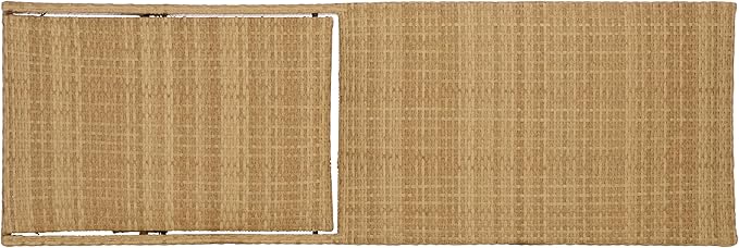 SAFAVIEH Outdoor Patio Furniture Collection – Alex Natural & Taupe Quick Dry Foam Lounger, Adjustable Outdoor Chaise, Modern Curved Design (PAT7545A)