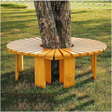 2 pcs Tree Bench Wrap Around Tree Bench Wooden Curved Benches Outdoor Strong Bearing Capacity 660Lbs - Photo 1