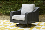Signature Design by Ashley Beachcroft Casual Outdoor Weather Resistant Rust Free Swivel Lounge Chair with Removable - Photo 2