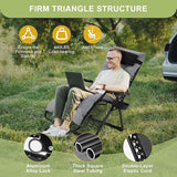 Zero Lounge Chair Supports 440 Lbs, Indoor/Outdoor Adjustable Folding Recliner with 33 Inch Seat - Photo 6