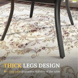 VICLLAX 47.2" Outdoor Round Patio Table for Lawn Garden - Photo 6