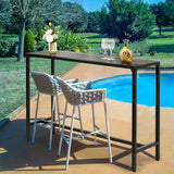 Vasitelan Outdoor Bar Table, Patio Console Pub Height Table, Weather Resistant Waterproof Top for Hot Tub, Balcony - Photo 6