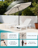 SERWALL Outdoor Chaise Lounge Set of 2 with 9FT Patio Umbrella - Photo 5